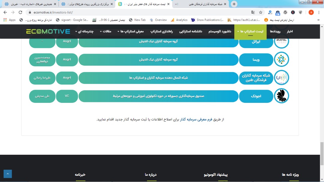 قرار گیری یکی از کارگزاران فن بازار در لیست اکوموتیو برای اولین بار